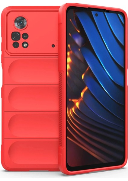 Xiaomi Poco X4 Pro 5g Kılıf Optimum Silikon - Kırmızı