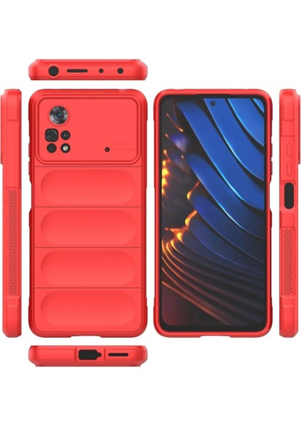 Xiaomi Poco X4 Pro 5g Kılıf Optimum Silikon - Kırmızı modelleri