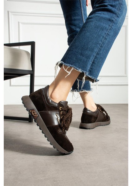 Kadın Sneaker Süet Kahverengi Kısa Topuklu Casual/günlük fiyatları