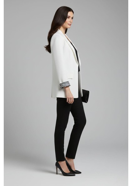 Kadın Leopar Detaylı Blazer Ceket fiyatları