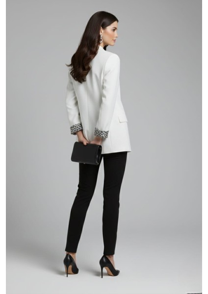 Kadın Leopar Detaylı Blazer Ceket fırsatları
