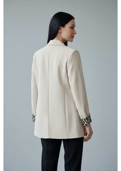 Kadın Leopar Detaylı Blazer Ceket fırsatları