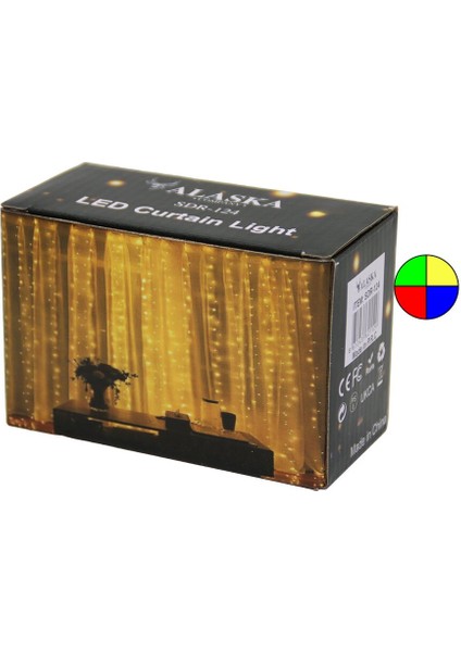Rgb 3X3MT USB - Kumandalı Tel Perde LED - Dekor Lamba (5314)