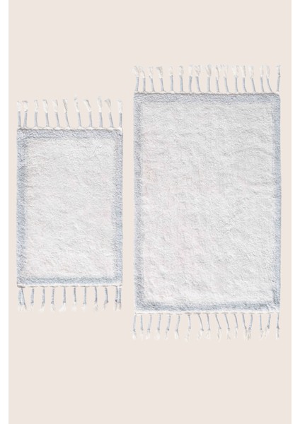 Root 2’li Takım Banyo Paspası %100 Pamuk 40X60+60X90 cm Açık Mavi fiyatları