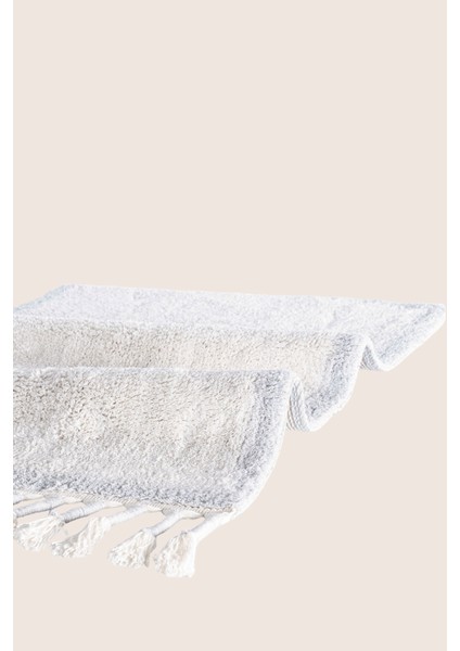 Root 2’li Takım Banyo Paspası %100 Pamuk 40X60+60X90 cm Açık Mavi modelleri