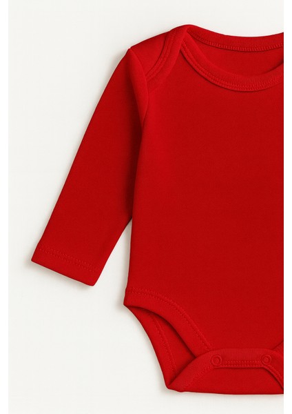 2026 Yeni Yıl Yılbaşı Noel Baskılı Pamuklu Uzun Kollu Çıtçıtlı Bebek Kırmızı Body Zıbın Atlet Tulum fiyatları
