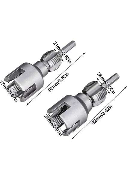 Pprc Plastik Pvc Boru Tamir Onarımı Montaj Için 2 Parça Diş Açma Pafta Açma Seti Tesisatcı Klavuz