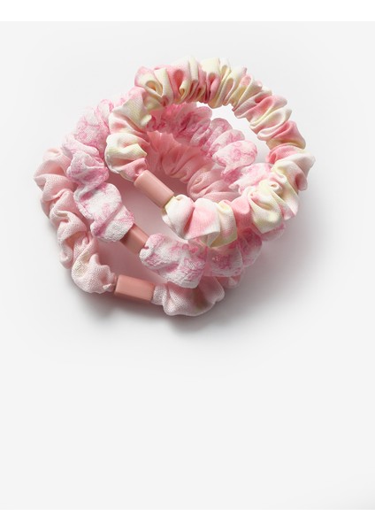 Pembe Tonları 3'lü Fırfırlı Kız Çocuk Lastik Toka fiyatları