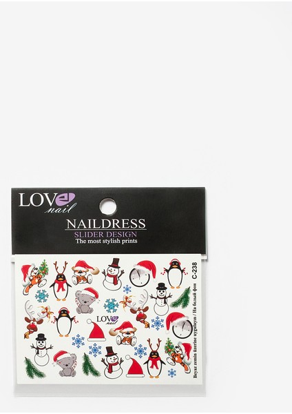 Beyaz Kardan Adam Temalı Kız Çocuk Tırnak Sticker