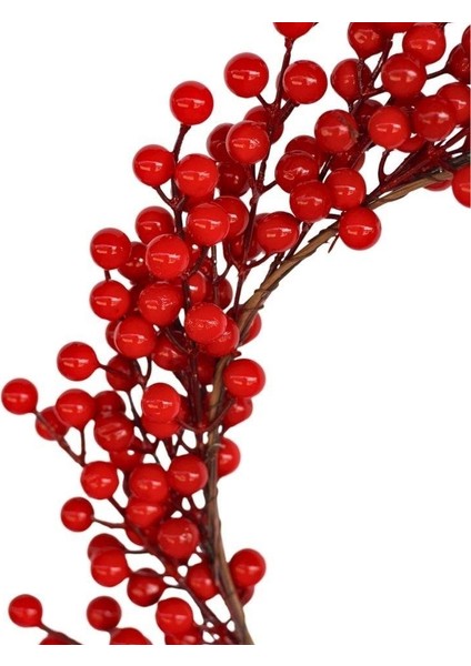 Dekoratif Naturel Kokina Berryli Kapı Çelengi Kırmızı 40 cm (Adet) fiyatları