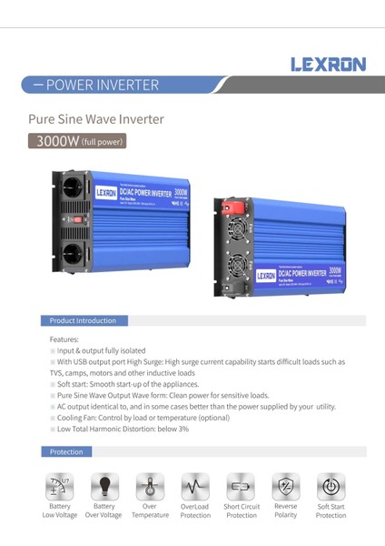 3kw 12V Tam Sinüs Inverter fırsatları