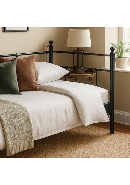 Lalas Daybed Tek Kişilik Sedir Divan Metal Karyola 90x200 modelleri