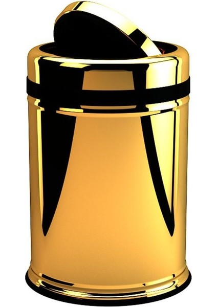 Gold Döner Kapaklı Çöp Kovası 8 Litre Hacim Pratik Kapak Çelik Materyal fırsatları