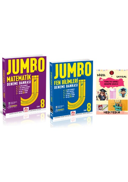 Model Eğitim Yayınları 8. Sınıf Jumbo Matematik Fen Bilimleri Deneme Bankası