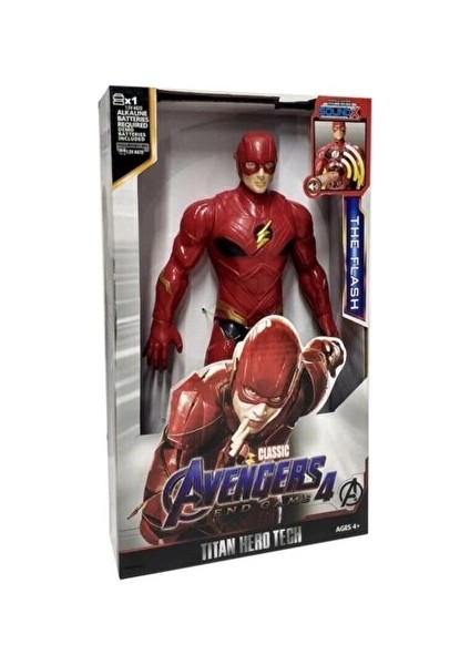 Oyuncak Flash Sesli Büyük Oyuncak Actıon Figür 30 cm Flash Figür Avengers Flash Karakteri