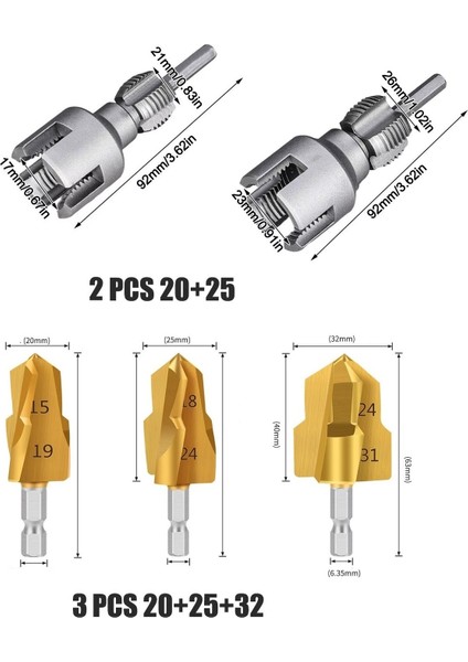 Pprc Pvc Su Borusu Için Klavuz Diş Açma Havşa Pah Seti Tesisatcı Rayba Tesisatcı Malzemesi indirimleri