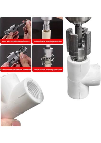 Pprc Pvc Su Borusu Için Klavuz Diş Açma Havşa Pah Seti Tesisatcı Rayba Tesisatcı Malzemesi