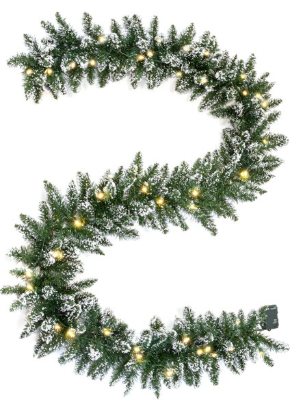 Yılbaşı 160 cm Büyük Boy Çam Garland Işıklı Set Led, Yeşil, Şık ve Parlak Dekorasyon.