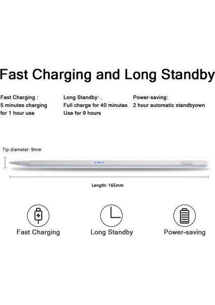 Dokunmatik Kalem Tüm Cihazlara Uyumlu Tablet Telefon iOS Android Windows Yazı ve Çizim Kalemi Active Stylus Pen modelleri