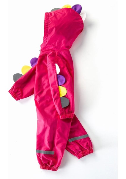 Yeni Sezon Dinozor Pullu Figürlü Kapüşonlu Pamuk Astarlı Bebek&çocuk Yağmurluk Tulum Mont modelleri