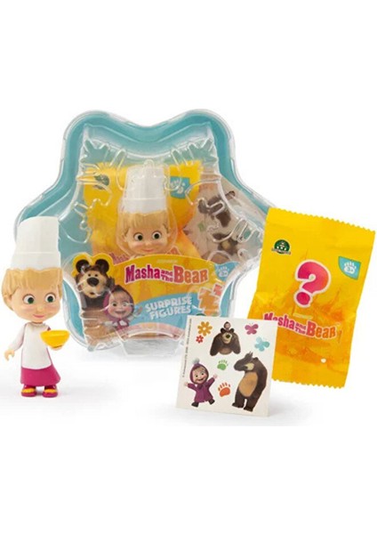 Aşçı Masha Koca Ayı Oyuncak Figür Masha ve Koca Ayı Sürpriz Kar Tanesi Maşa ve Koca Ayı Masha MHA29