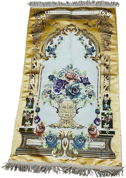 Osmanlı Motifli Şık Çeyizlik Hediyelik Lüks Seccade Diz Ağrıtmayan Süngerli Yaldızlı Seccade Kalite