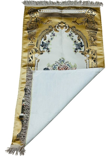 Osmanlı Motifli Şık Çeyizlik Hediyelik Lüks Seccade Diz Ağrıtmayan Süngerli Yaldızlı Seccade Kalite modelleri