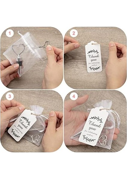 24 Adet Anahtar Şişe Açıcı ve 24 Adet Şarap Seti Şişe Açıcı Anahtar Yüzüğü Düğün Iyilikleri Düğün Masası Dekorasyonu (Yurt Dışından) indirimleri