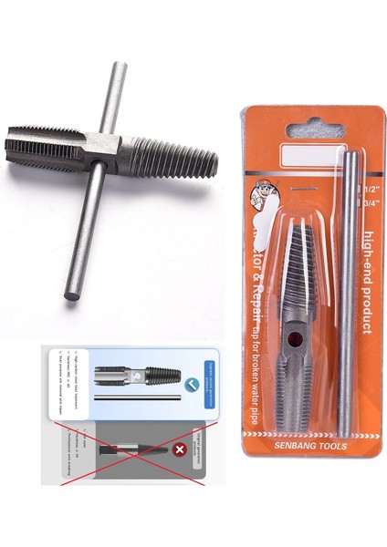 Pvc Boru Havşa Pprc Boru Onarımı 3 Boy Rayba Tesisatcı Havşa Ters Klavuz Açma Matkap Ucu Boru Tamir