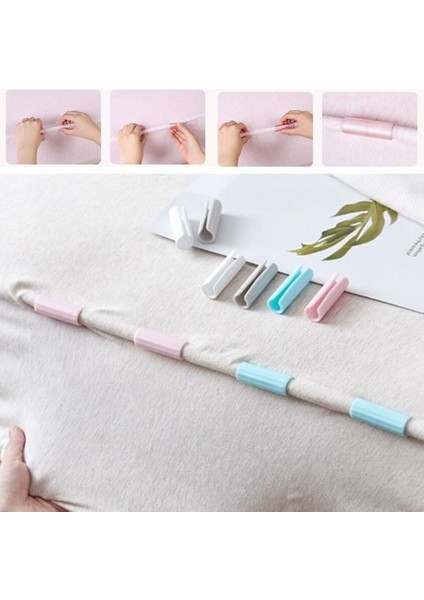 12 Adet Çok Amaçlı Çarşaf Tutucu, Sabitleyici ,kaydırmaz Nevresim Örtü Düzenleyici Klipsler (5314) indirimleri