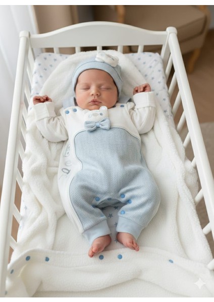 Erkek Bebek Salopet Bereli Yeni Doğan Takım