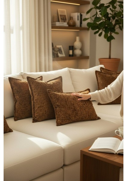 Kırlent İthal Kadife Kumaş 3'lü Set - Yumuşak Dokulu Dekoratif Özel Tasarım Kırlent Kılıfı - S06 fiyatları