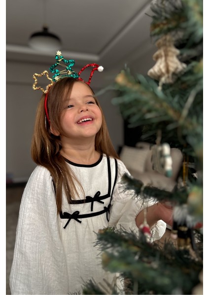 Kırmızı Pullu Yılbaşı Figürlü Kız Çocuk Taç fiyatları