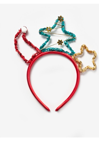 Kırmızı Pullu Yılbaşı Figürlü Kız Çocuk Taç fırsatları