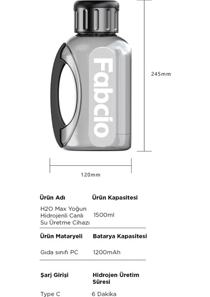 H2O Max Hidrojenli Canlı Su Üretme Cihazı