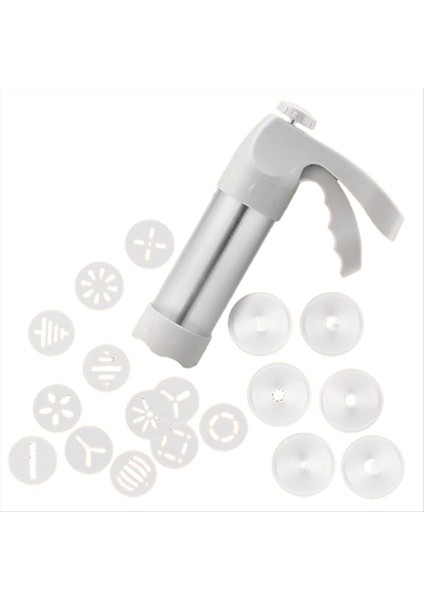 Dıy Bisküvi Üreticisi Için Kurabiye Pres Kiti ve 12 Pişirme Dekorasyon Diskleri ve 6 Huni Buzlanma Ipuçları ile Dekor (Yurt Dışından)