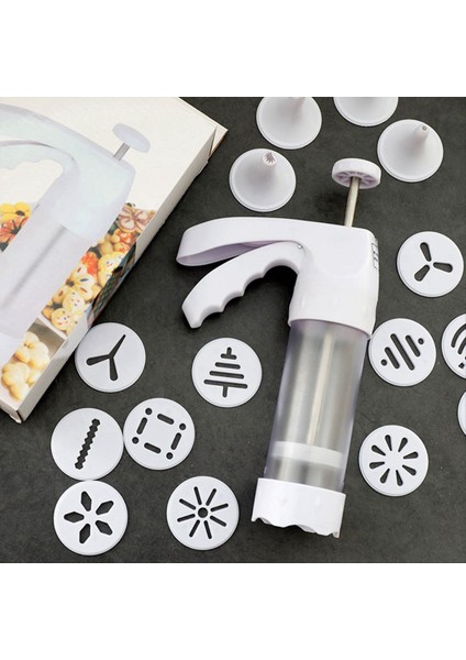 Dıy Bisküvi Üreticisi Için Kurabiye Pres Kiti ve 12 Pişirme Dekorasyon Diskleri ve 6 Huni Buzlanma Ipuçları ile Dekor (Yurt Dışından) fırsatları