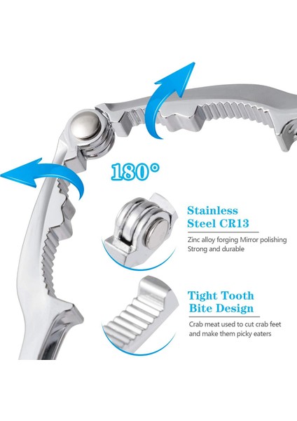 Deniz Ürünleri Aracı Kiti Istakoz Krakerleri Seti 4 Yengeç Bacak Kraker Araçları Deniz Ürünleri Krakerleri Somun Kraker Seti (Yurt Dışından) fırsatları