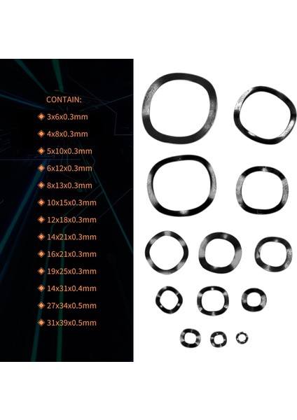 320PCS Karbon Çelik Sıkıştırma Tipi Dalgalı Dalga Çıkarma Yay Üç Dalga Yıkayı Çiftlik Kiti (Yurt Dışından) indirimleri