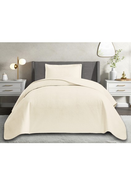 Sofia Serisi Modern Kapitone Yatak Örtüsü Seti (Tek & Çift) | Mini Baklava Desenli Düz Kesim Lüks Tasarım (5 Renk)