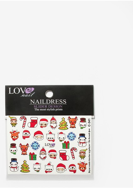 Kırmızı Baston Şeker Temalı Kız Çocuk Tırnak Sticker