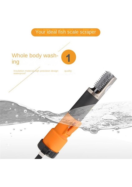 Elektrik Balık Scaler 6800 Forward ve Ters Balık Ölçeği Çıkartma Deniz Ürünleri Aracı Temizleyici Su Geçirmez Taşınabilir Temizleyici Ab Fiş (Yurt Dışından)