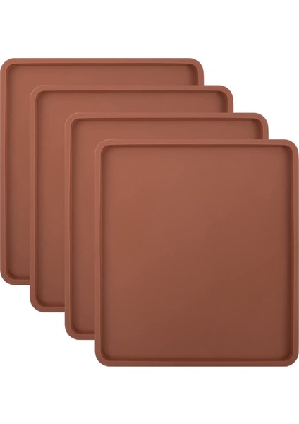 12PCS Kenarlı Silikon Kurumsal Paspaslar - Silikon Levhalar Uyumlu Yapışmaz Silikon Tepsisi Astar Yüksek Sıcaklık (Yurt Dışından) fiyatları