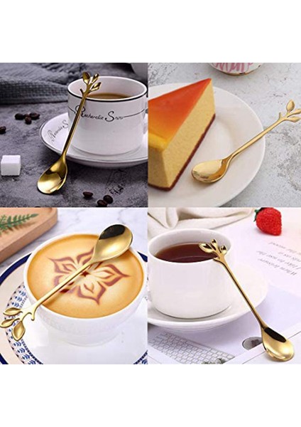 40PCS Tatlı Kaşık ve Çatal Seti Kek Çatalı Kahve Kaşığı Yaratıcı Meyve Çatallı Paslanmaz Çelik - (Yurt Dışından) indirimleri