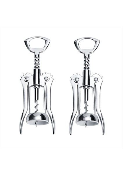 2 Pcs Taşınabilir Paslanmaz Çelik Kırmızı Şarap Açıcı Kanat Tipi Metal Sommelier Şarap Tirbuşon Şişe Açıcıları Cirkscrews (Yurt Dışından)