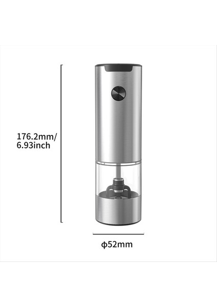 Tuz ve Biber Mills Elektrikli 2 Pil ile Çalışan Beyaz LED Işık ve Ayarlanabilir Kaba Gümüş (Yurt Dışından) indirimleri