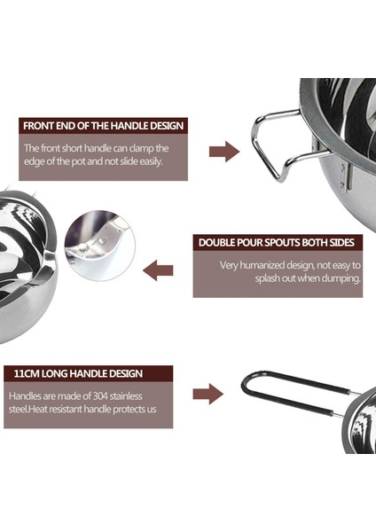 4 Paket Paslanmaz Çelik Çift Kazan Çikolata Karamel ve Şekerleme Için Çelik Eritme Potu 2 Su Bardağı Evrensel Ped (Yurt Dışından) indirimleri