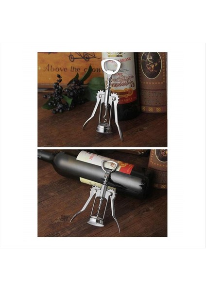 2 Pcs Taşınabilir Paslanmaz Çelik Kırmızı Şarap Açıcı Kanat Tipi Metal Sommelier Şarap Tirbuşon Şişe Açıcıları Cirkscrews (Yurt Dışından) indirimleri
