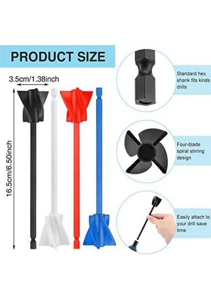 10 Adet Reçine Mikser Kürekleri Boya Mikser Kürekleri Reçine Boya Silikon Seramik Sır Karıştırma Için Mikser Matkap Eki (Yurt Dışından) indirimleri