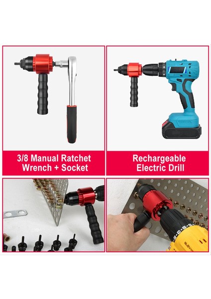 Çıkarılabilir Manuel Elektrikli Perçin Somun Aracı Dönüşüm Accessorie El Perçin Somun Alet Seti Elektrikli Pnömatik Perçin Makinesi (Yurt Dışından) modelleri